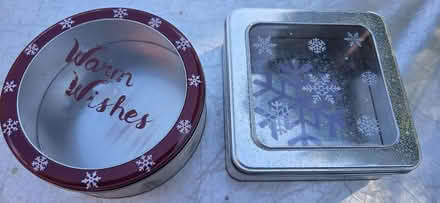 Photo of free 2 Christmas tins (Maywood Park Santa Clara) #1
