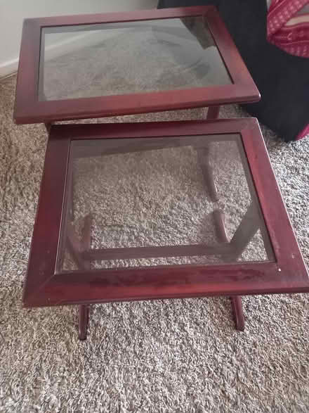 Photo of free Two little glass top side tables (Edinburgh EH11) #1