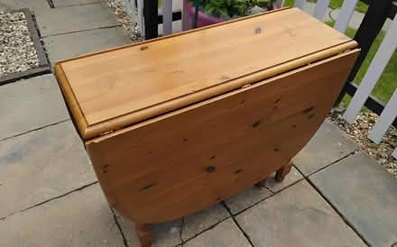 Photo of free drop leaf pine table (Deeping St Nicholas PE11) #2