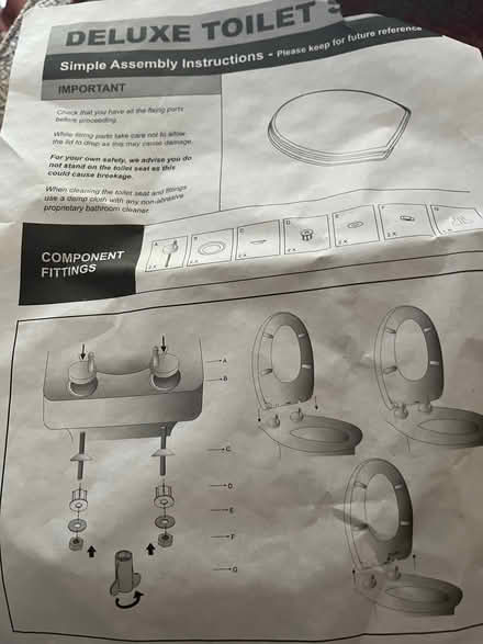Photo of free Grey glitter toilet seat (Willingdon BN22) #4