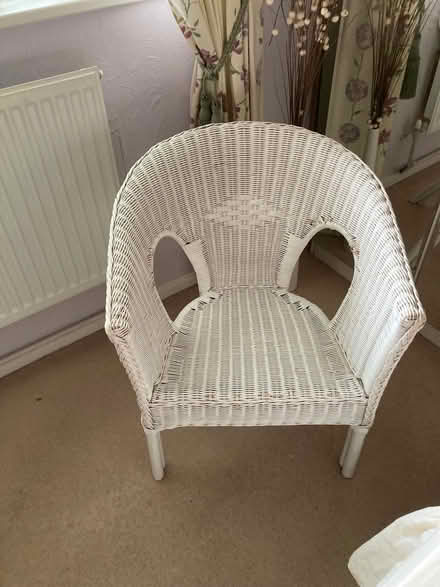 Photo of free Off white Wicker chair (Adeyfield HP2) #1