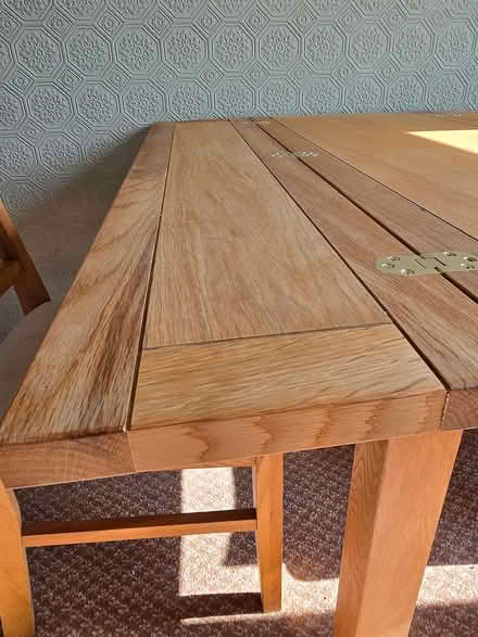 Photo of free Solid Oak Dining table & 2 chairs (Sutton Farm) #4