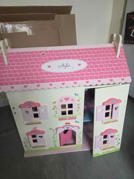 Photo of free Wooden dolls house and furniture (Welwyn Garden City AL8) #1