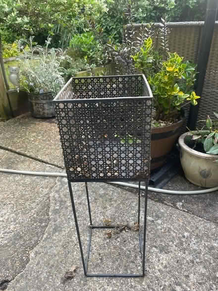 Photo of free Black metal plant stand (Garston WD25) #1