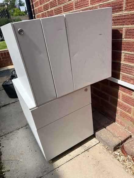 Photo of free 2 metal side desks (Basingstoke RG22) #1