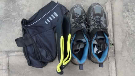 Photo of free Cycling shoes (size 9) and overshoes (Wilmslow SK9) #1
