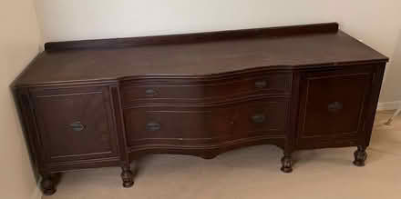 Photo of free Low bureau with curved front (Midland Park NJ) #1