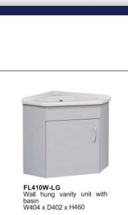 Photo of free Corner vanity with basin in white gloss (no tap inc) (Olympia W14) #2