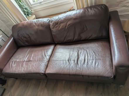 Photo of free Chocolate brown John Lewis sofa (Endmoor LA8) #4