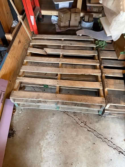 Photo of free 2 wood pallets (By WJHS) #1
