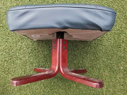 Photo of free Real Leather Footstool (broken base) (Gorse Hill M16) #2