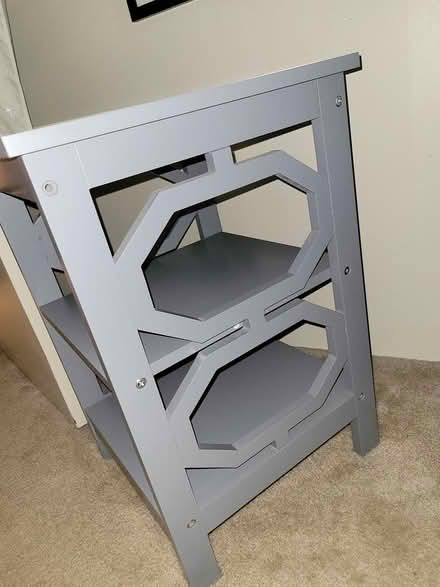 Photo of free small gray night stand/side table (near lowell general maincampus) #2