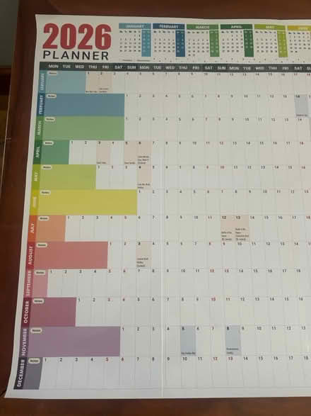 Photo of free 2026 wall planner calendar (Bisley Woking GU24) #2