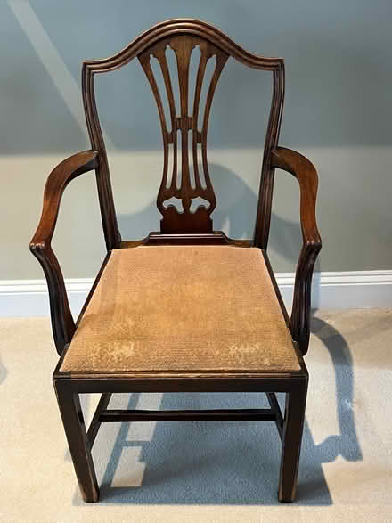 Photo of free Old mahogany dining chair (West Common AL5) #2
