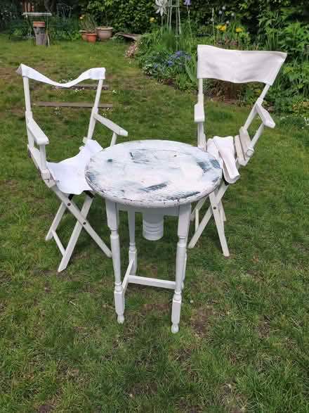 Photo of free Two directors chairs and small table (Little Wenlock TF6) #1