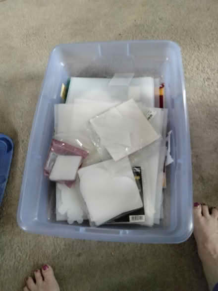 Photo of free Box of plastic canvas (Crystal Lake near 176 and 14) #2