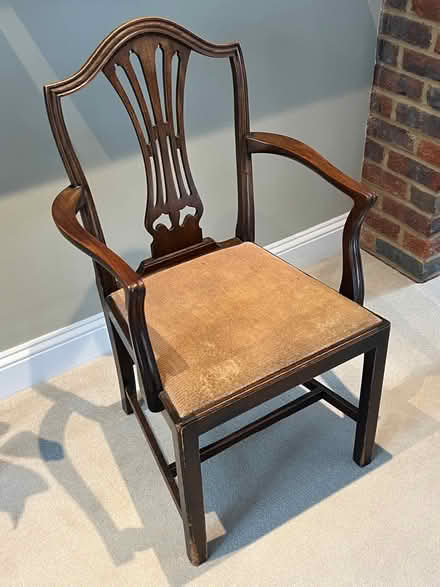Photo of free Old mahogany dining chair (West Common AL5) #1