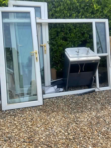 Photo of free Patio doors and vanity unit (AL1) #1
