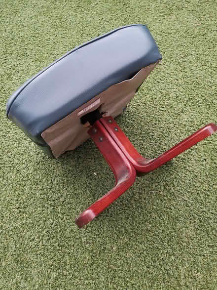 Photo of free Real Leather Footstool (broken base) (Gorse Hill M16) #4