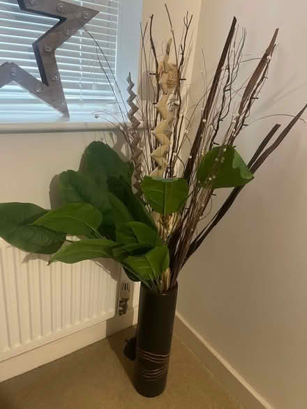 Photo of free Vase with fake plants (Wincobank S5) #1