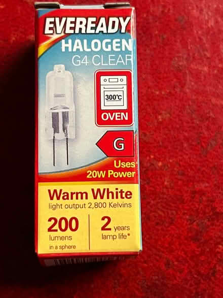 Photo of free Eveready Halogen G4 20W Clear Bulbs (Chesterton OX26) #2