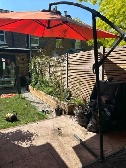 Photo of free Garden umbrella and stand (E12 Manor park) #1