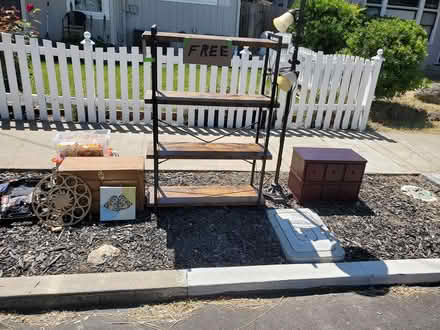 Photo of free Wood shelf, cabinet, and more (5th and N.) #3