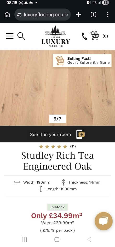 Photo of free 3 packs of flooring and underlay from Luxury Flooring (Olympia W14) #1