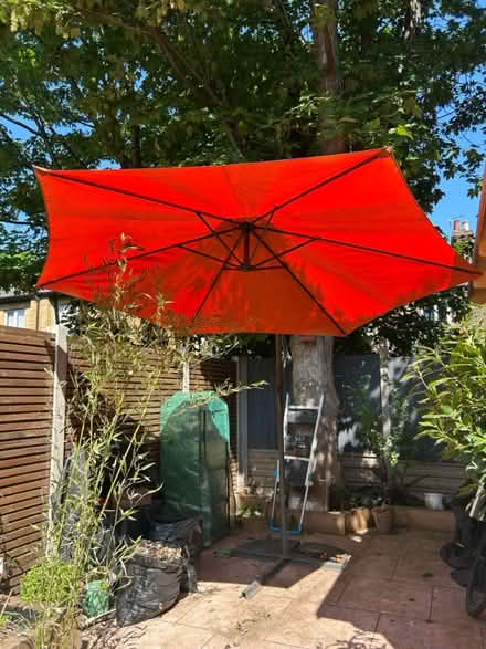 Photo of free Garden umbrella and stand (E12 Manor park) #3
