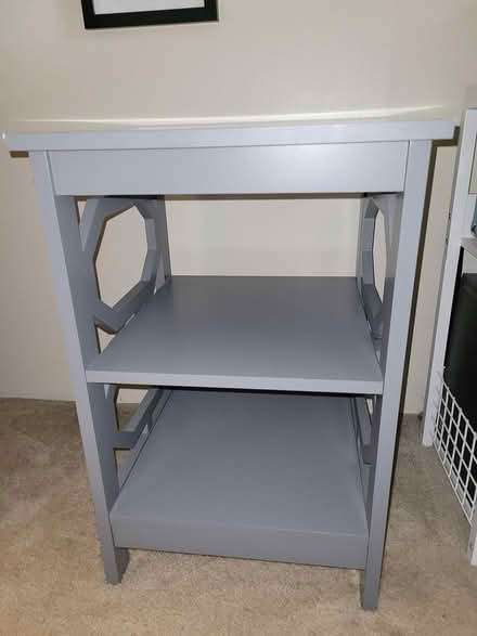 Photo of free small gray night stand/side table (near lowell general maincampus) #1