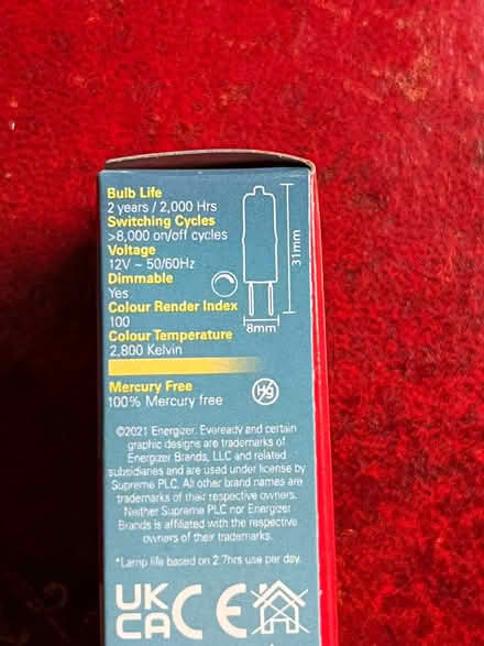Photo of free Eveready Halogen G4 20W Clear Bulbs (Chesterton OX26) #1