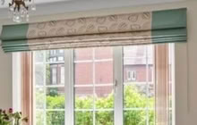 Photo of free Green and gold Roman blind for wide window (Malton YO17) #1