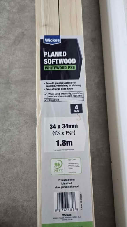 Photo of free Planed softwood 34mm X 34mm X 1.8m (Tunbridge Wells) #1