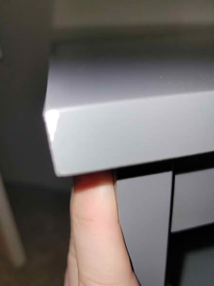 Photo of free small gray night stand/side table (near lowell general maincampus) #4