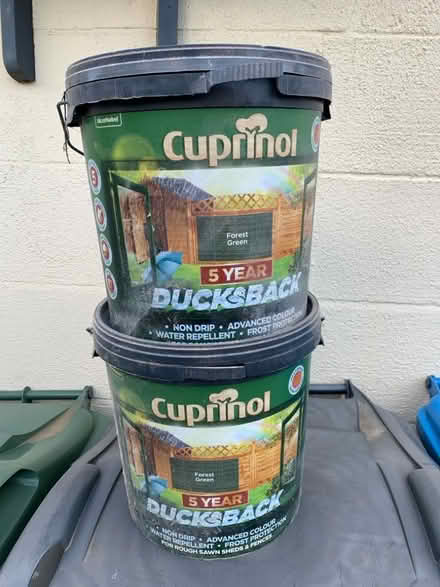 Photo of free 2 x Forest green Cuprinol 5 Year Protection for Sheds/Fences (Norton Lees S8) #1