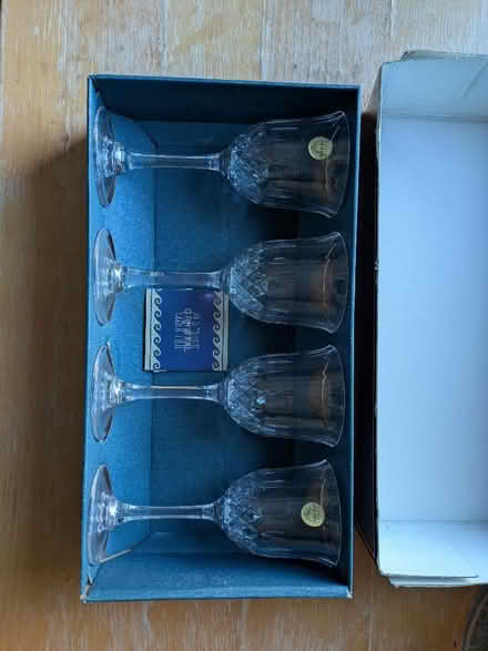Photo of free Vintage crystal wine glasses in box (Heaton NE6) #1