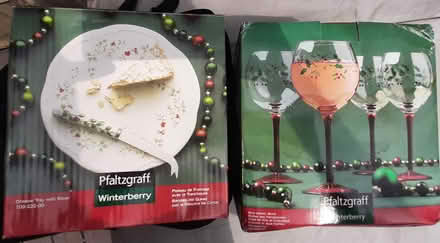 Photo of free Holiday cheese dish & wine glasses (Leslieville) #1