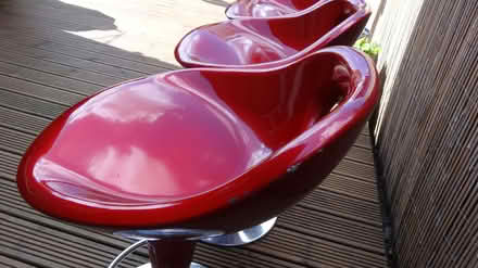 Photo of free 3 x Red Bar Stools (Kedleston Road DE22) #2