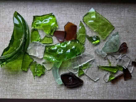 Photo of free Broken glass pieces (Ann Arbor Northwest Side) #1
