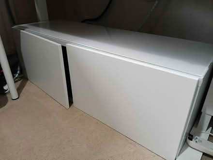 Photo of free IKEA BESTÅ unit with glass top (Langley Park, DH7) #1