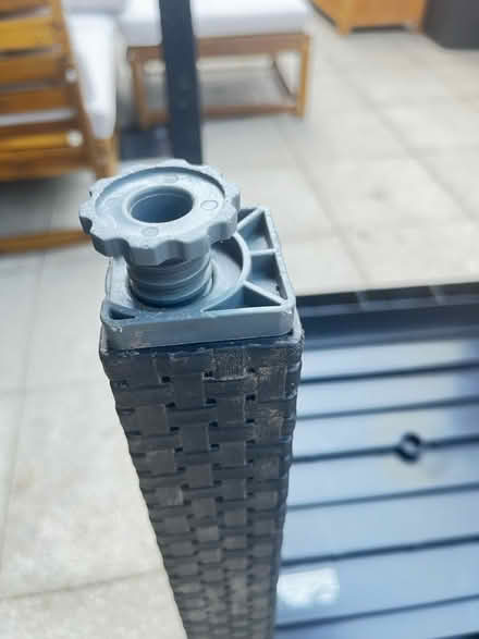 Photo of free Collapsible Rattan Table, 75cm sq (HA8 / Edgware) #3