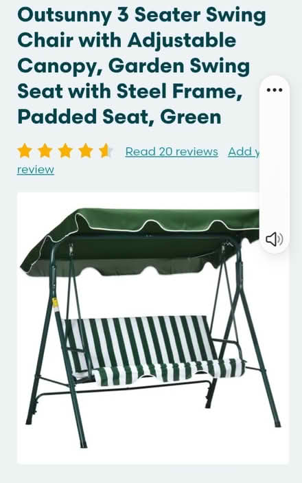 Photo of free 3 seater garden swing chair (Central Letchworth) #1