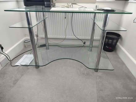 Photo of free Glass desk/chrome legs (South Ferring BN12) #2