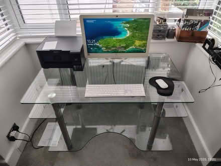 Photo of free Glass desk/chrome legs (South Ferring BN12) #1