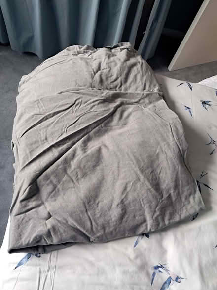 Photo of free Two double M&S grey 100% cotton fitted sheets (Lower Earley RG6) #1