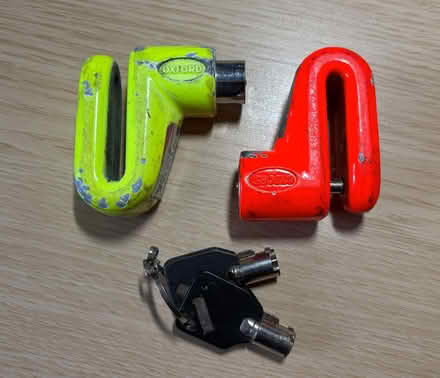 Photo of free Two Oxford mini disk locks (Stroud GL10) #1