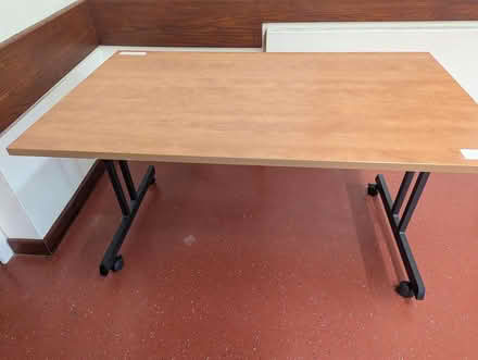 Photo of free 2 x desk/table on castors (Abingdon OX14) #1