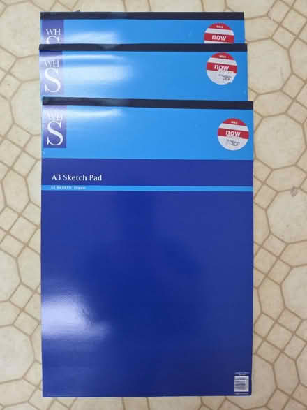 Photo of free 3 x A3 plain sketch pads (Foster Farm) #1