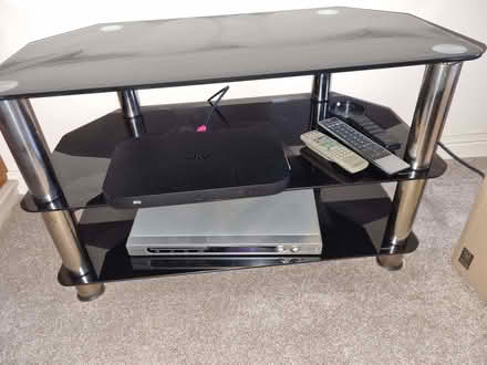 Photo of free argos matrix black glass corner tv stand (Sunniside NE16) #4