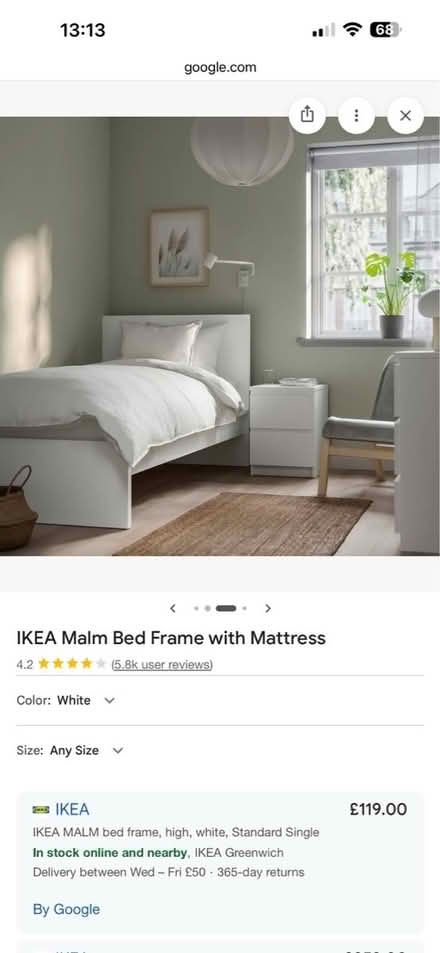 Photo of free Single malm bed Ikea (SE17) #1
